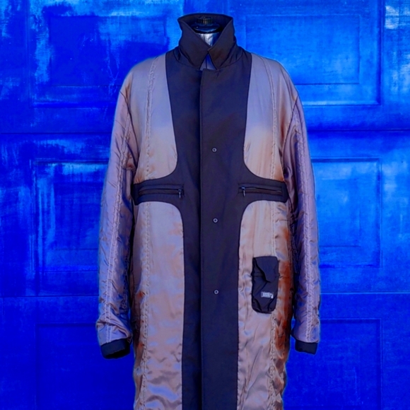 QUATTRO Men's Nylon Puffer Trench (Loaded) - Picture 13 of 16